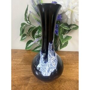 Vintage Blue Mountain Pottery Blue Granite Glaze Vase Canadian Art Pottery